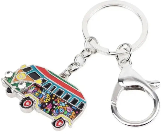 Hippie Van Keychain Floral