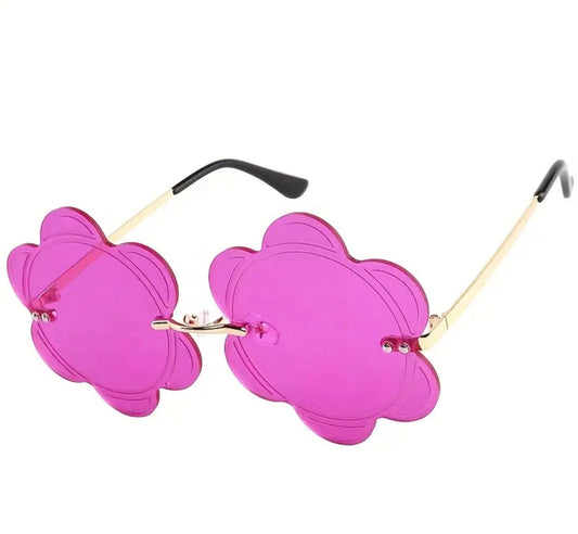 flower sunglasses purple