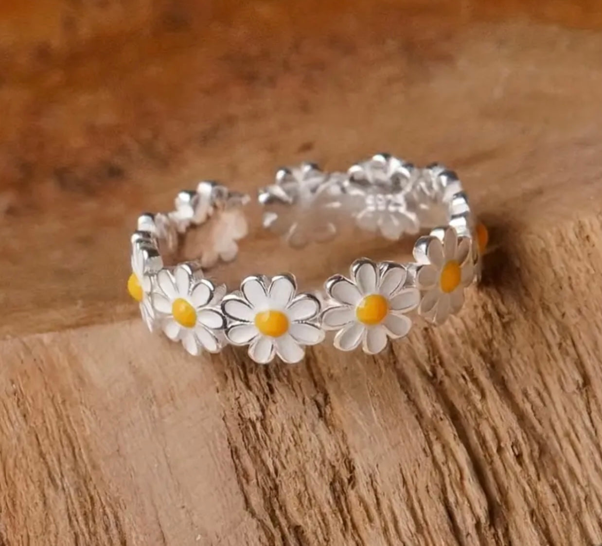 adjustable daisy ring