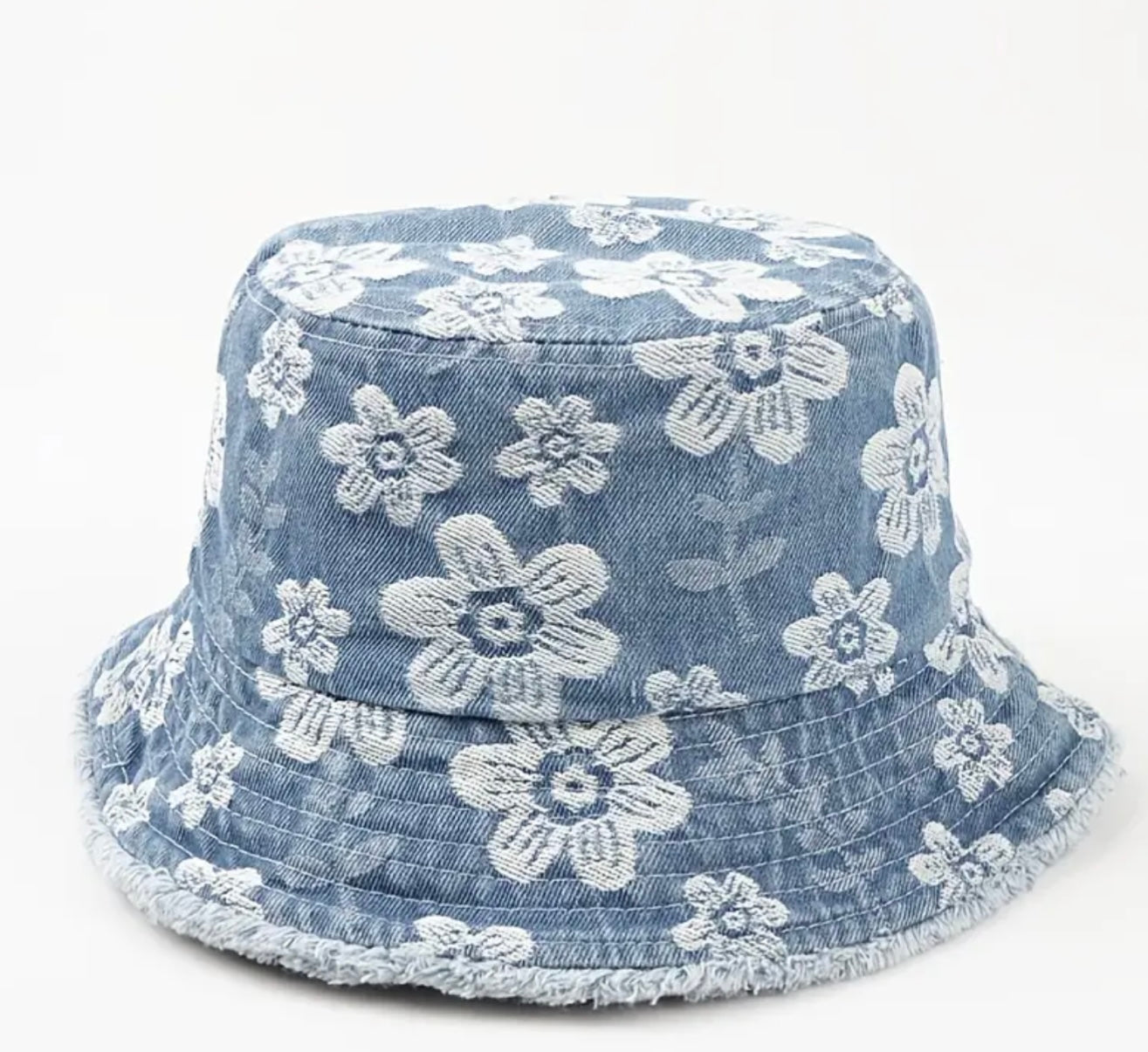 denim daisy bucket hat