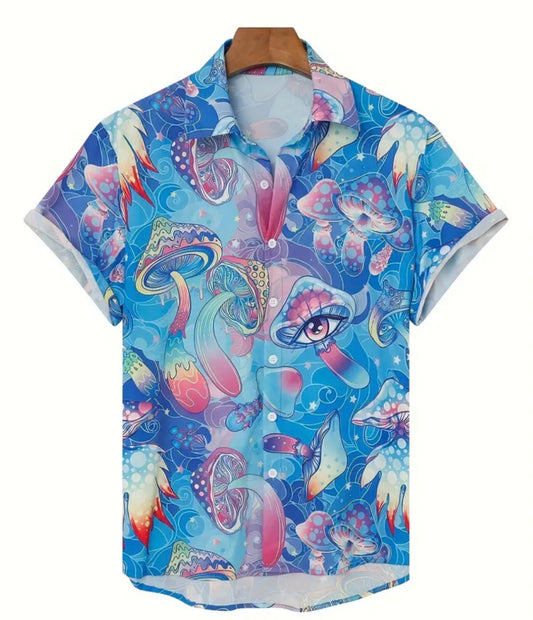 Mushroom Shirt Light Blue