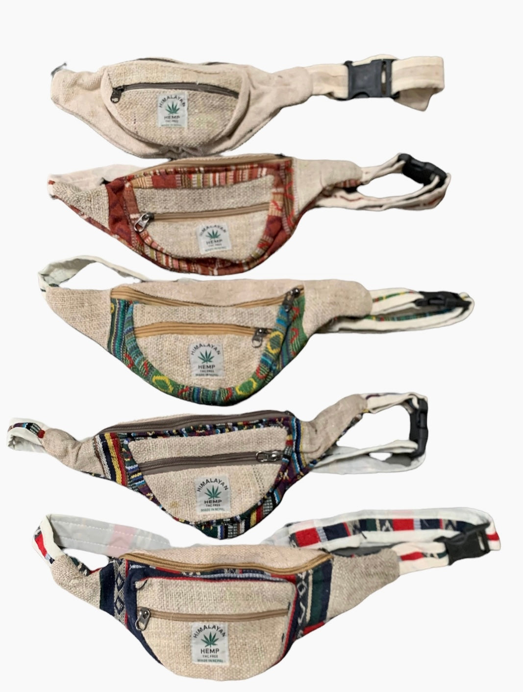 assorted hemp fanny packs