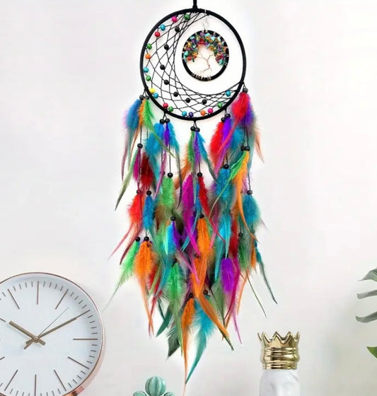 Multi Color Tree of Life Dream Catcher