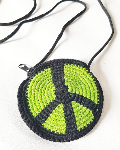 Crochet Peace Sign Pouch