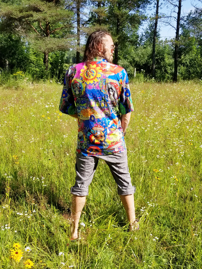back hippie van mens button up shirt at the boho hippie hut in midland michigan