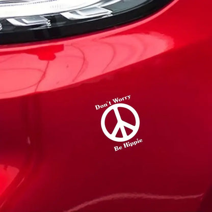 Dont Worry Be Hippie Decal Sticker