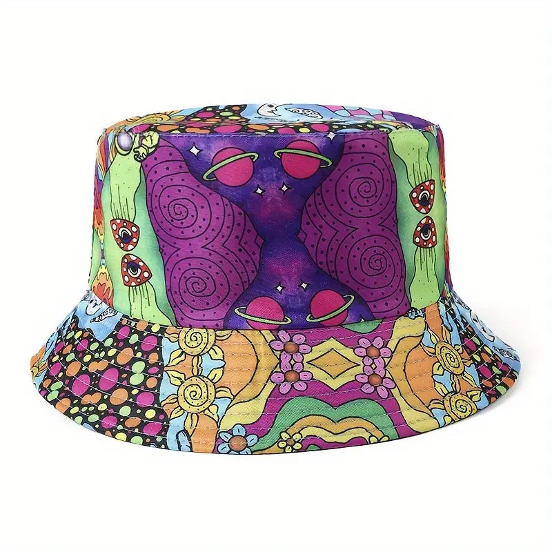 fantasy mushroom bucket hat front