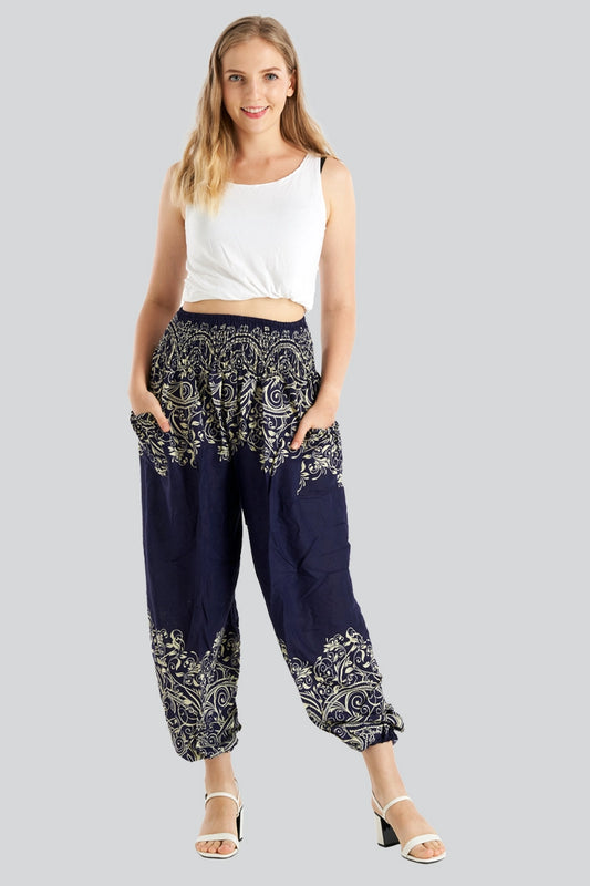 harem pants blue