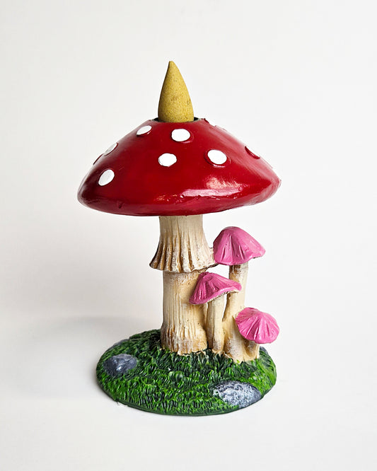 mushroom backflow incense burner front