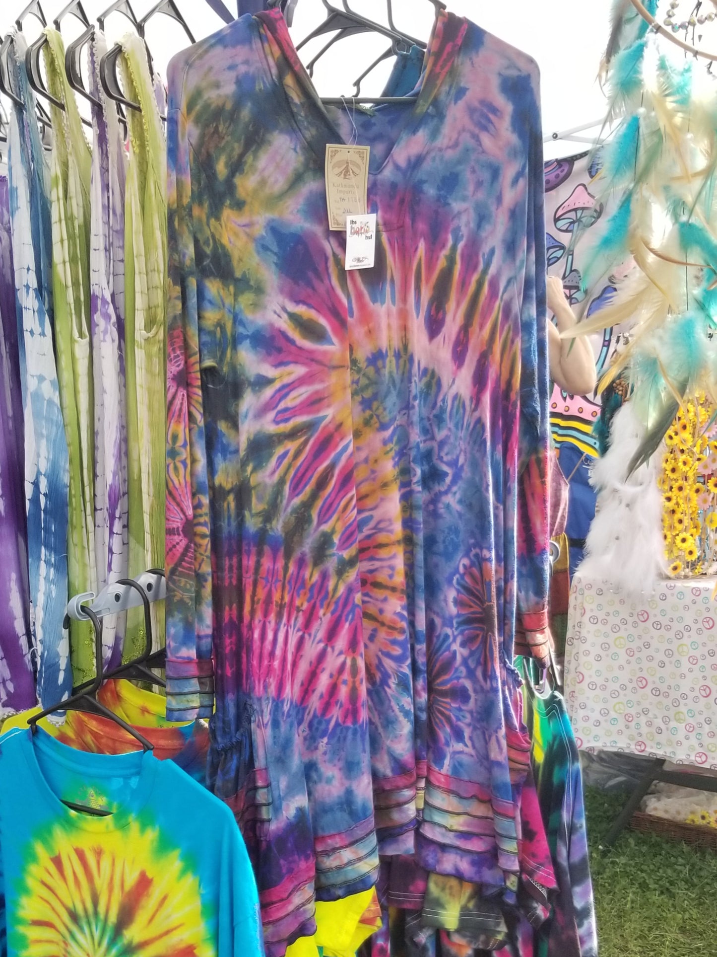 tie dye hoodie dress at the boho hippie hut midland michigan