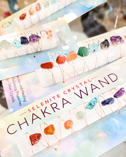 selenite chakra wands at the boho hippie hut