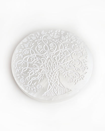 selenite tree of life incense holder 