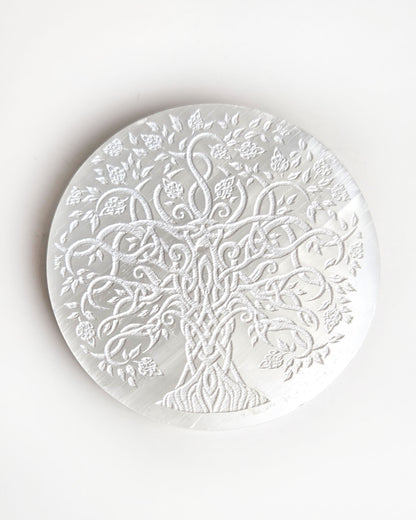 selenite tree of life incense holder top 