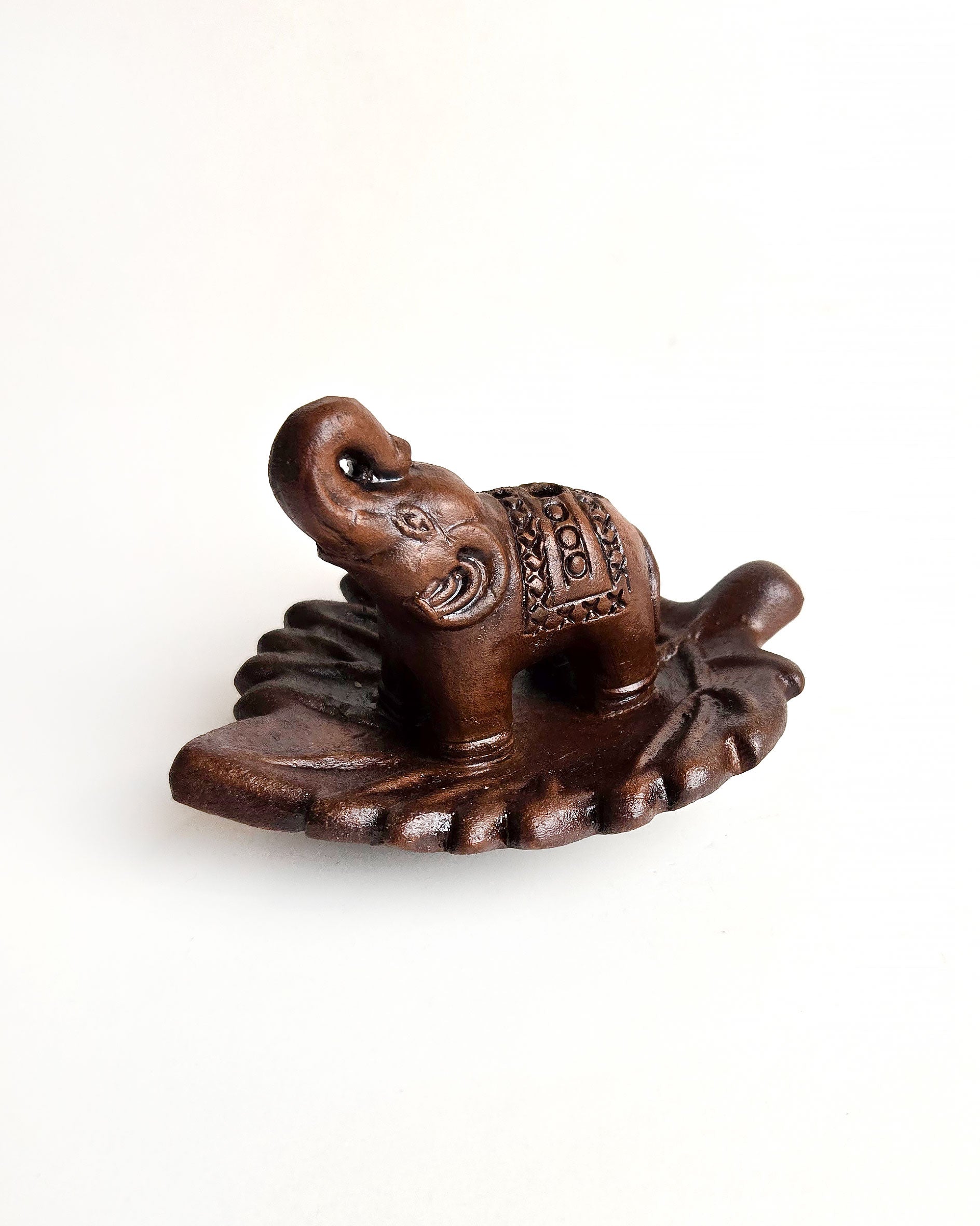 terra cotta elephant incense holder