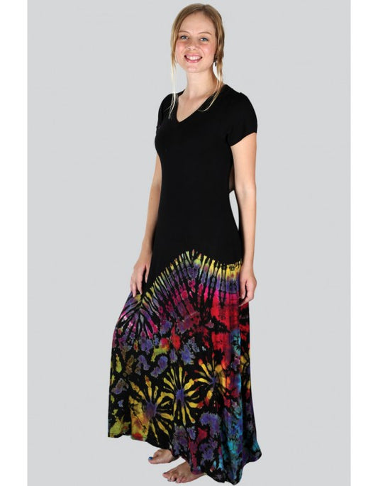 Half Tie Dye Long Dress