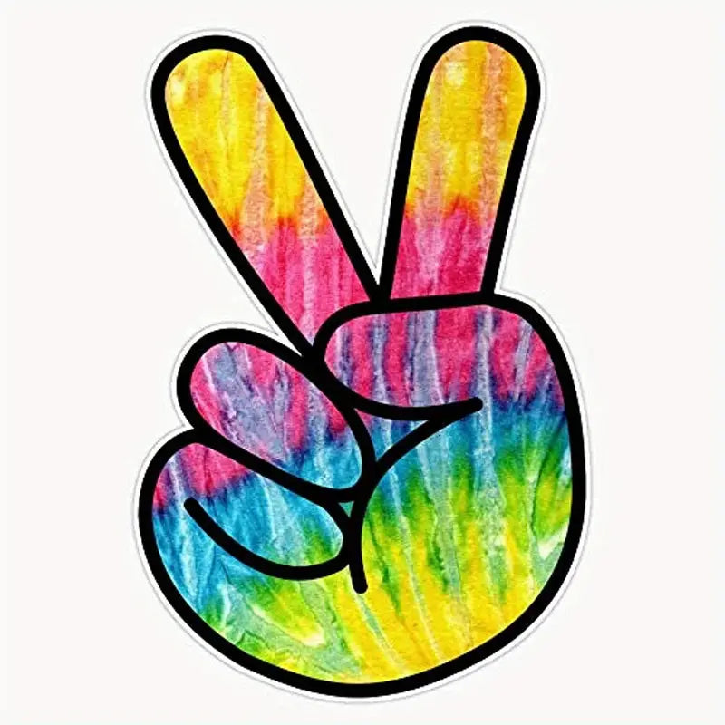 peace sign hand sticker decal for cars at the boho hippie hut 