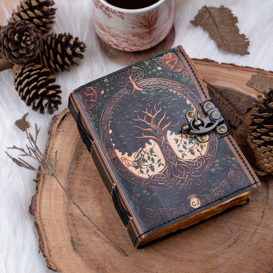 tree of life leather journal front