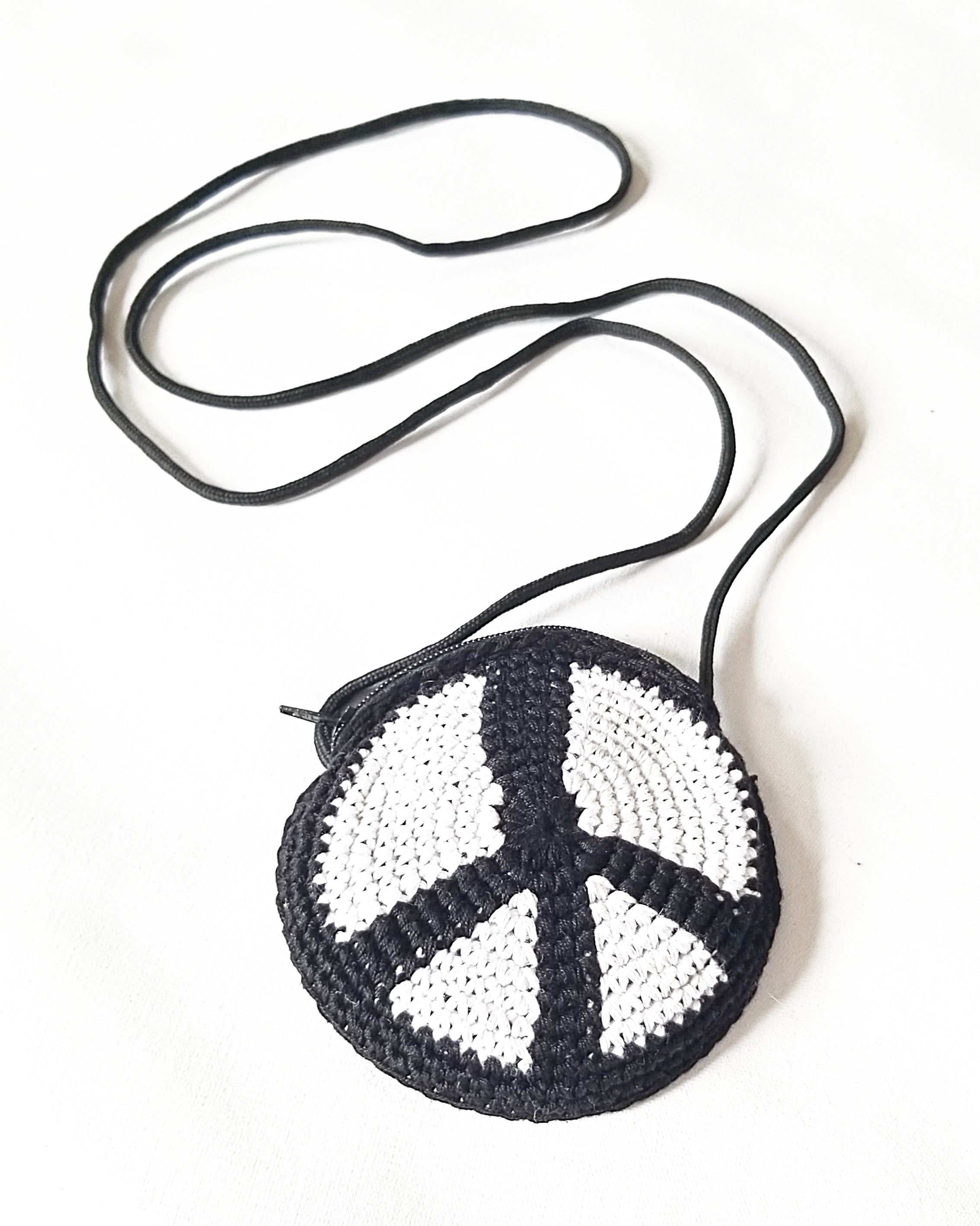 Crochet Peace Sign Pouch