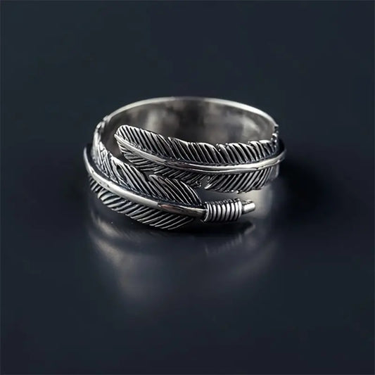 boho jewelry silver feather ring for men and women the boho hippie hut