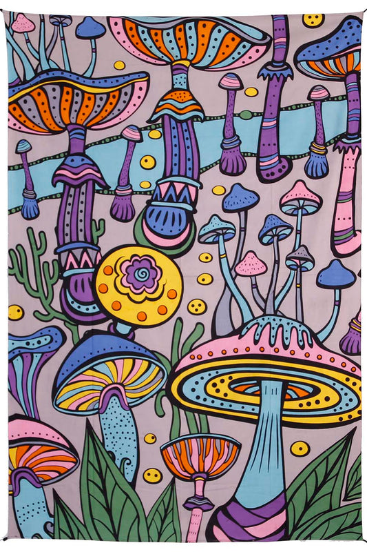multi color mushroom tapestry 60 x 90 the boho hippie hut